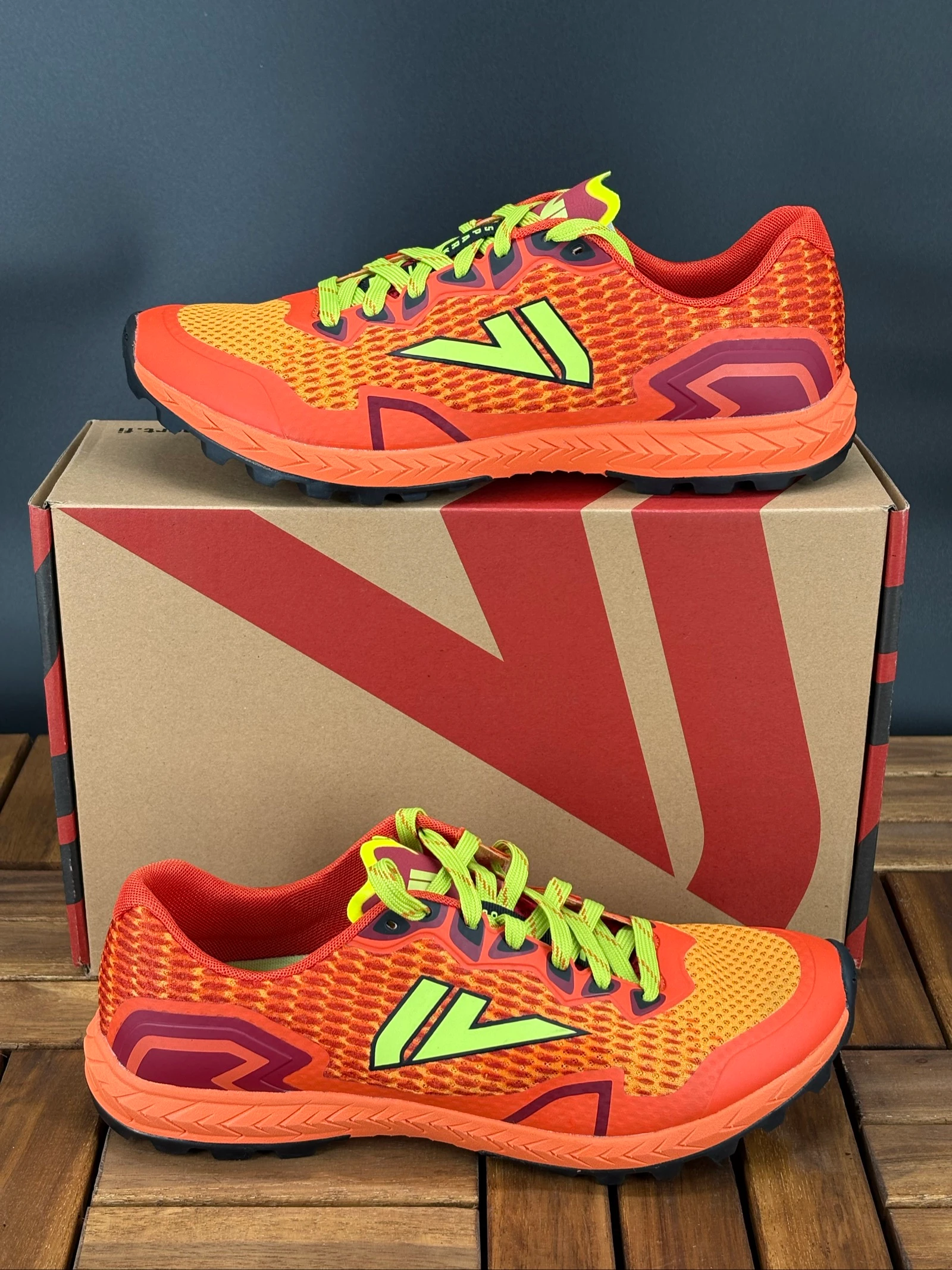 Size 45: VJ Sport Spark Trail Shoes Orange / Green – photo 2